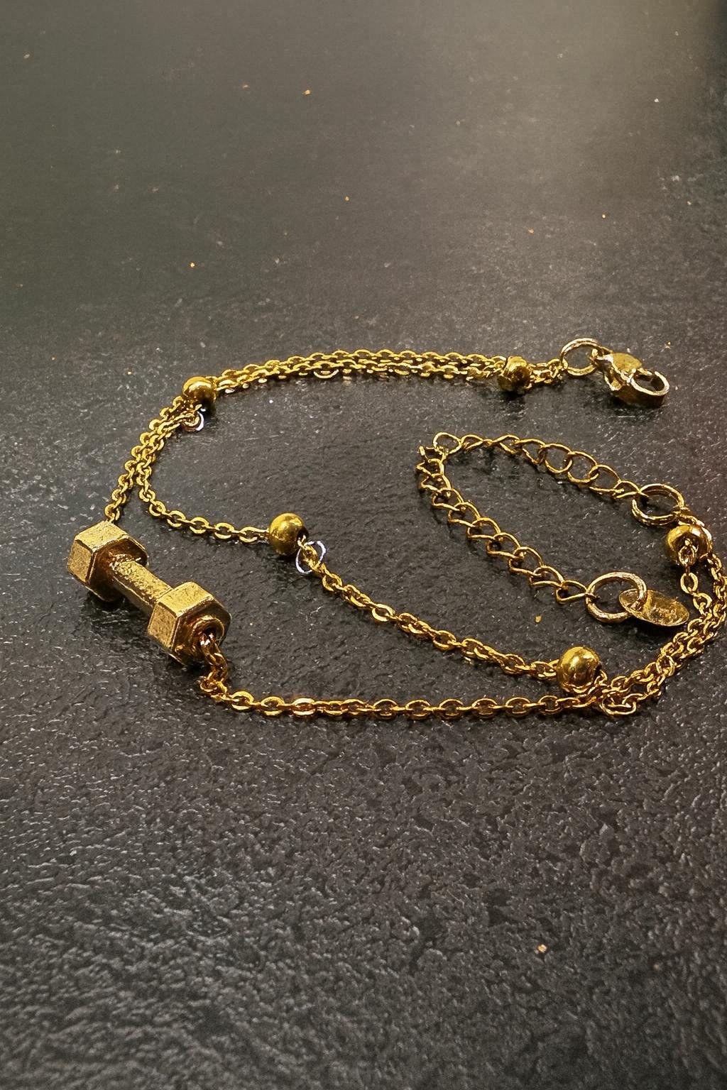 Nickel-free iFitCore™ gold fitness bracelet